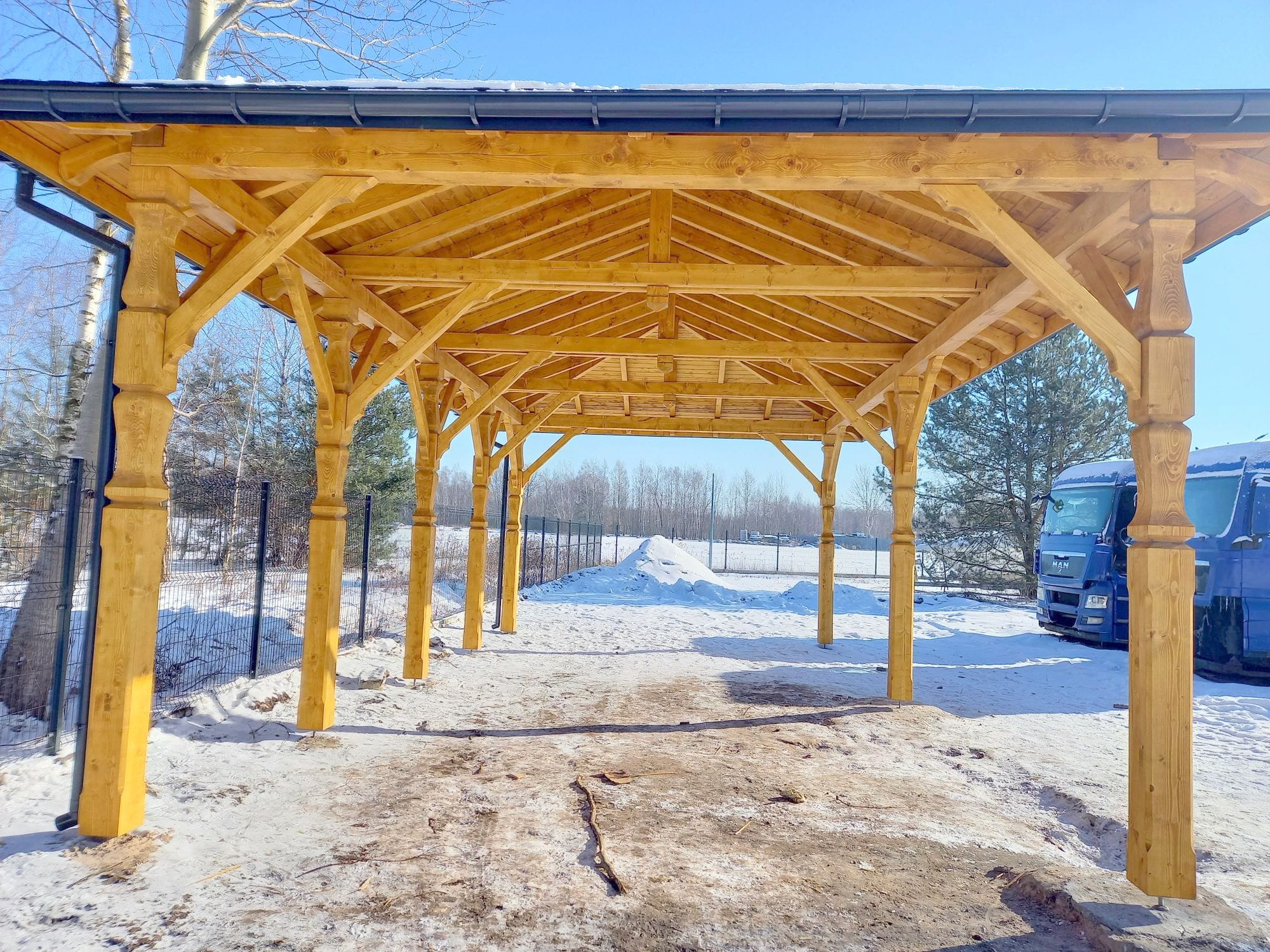 Holzüberdachung 10 x 5 m – Mińsk Mazowiecki