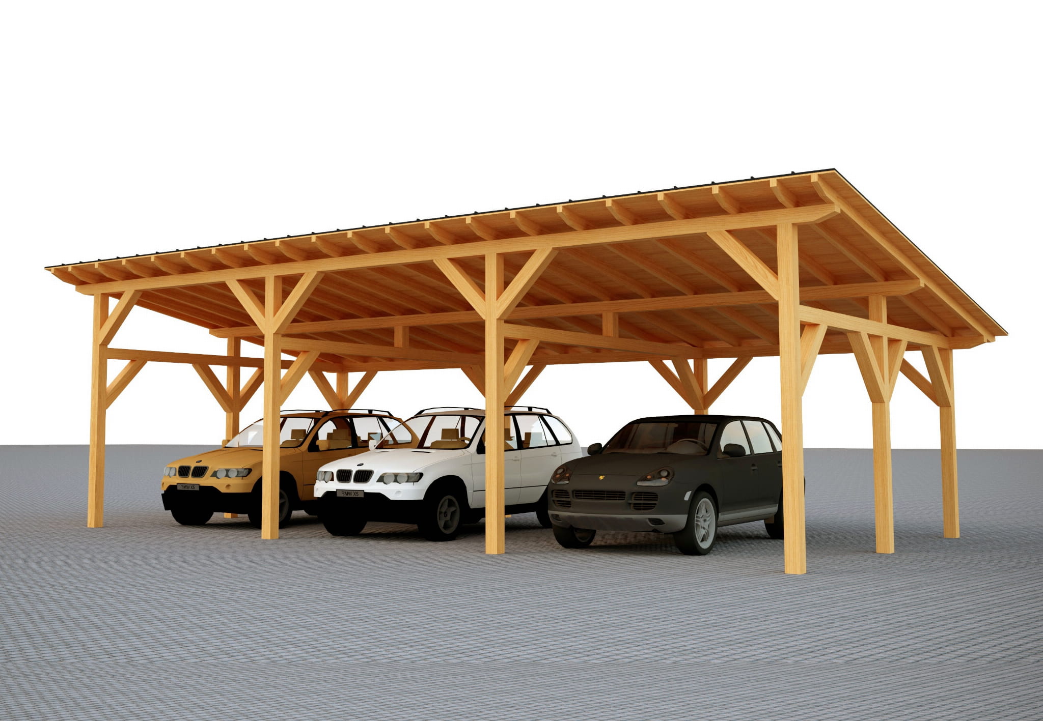 Pultdach-Unterstand 10×5 m – robust, ästhetisch und montagebereit