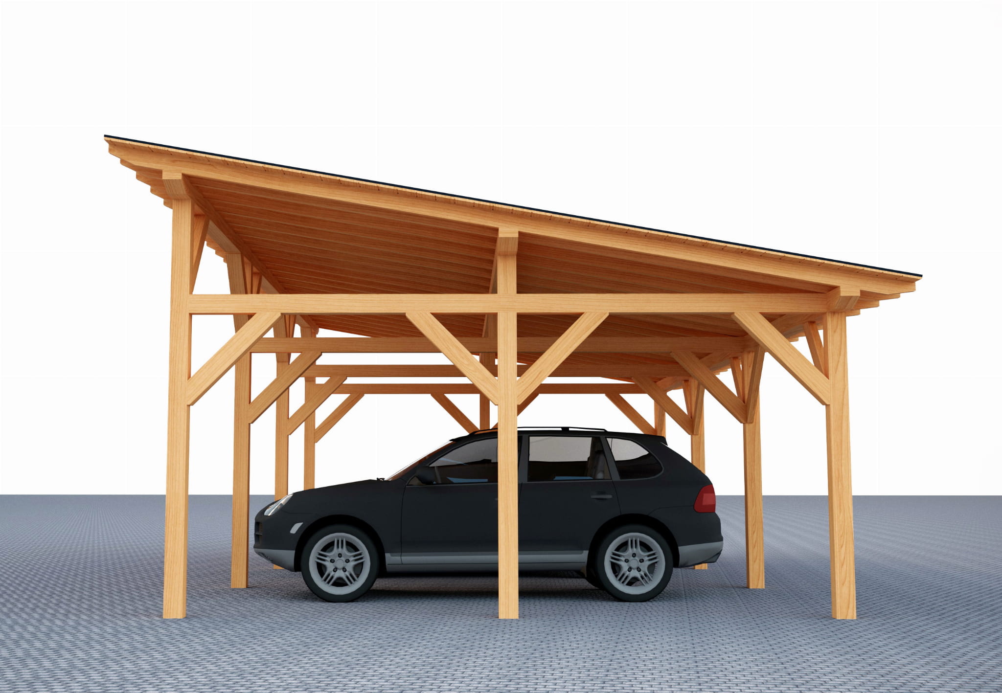 Pultdach-Unterstand 10×5 m – robust, ästhetisch und montagebereit – Bild 2